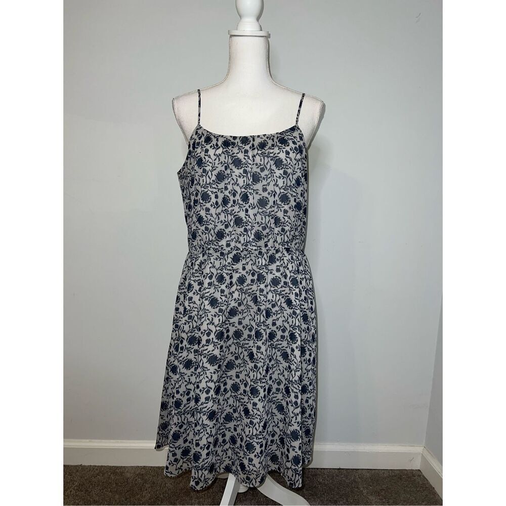 NEW! Women’s Blue Floral Spaghetti Strap Dress size LP Ann Taylor